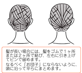 全体の髪の厚みが均一でないと医療用ウィッグを付けた時に、見た目がデコボコになってしまい、医療用ウィッグのスタイルがキレイに出ないのでご注意くださいね。