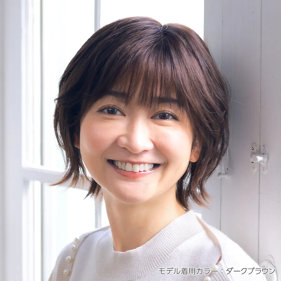 ��×p�E�B�b�O ���A���V���[�g ���ʂ��猩���ۂ݃V���G�b�g���������A���C���[�V���[�g�E�B�b�O�X�^�C���B